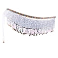 thumbnail image 1 of Tweang Belly Dance Belly Dance Hip Scarf - Hip Skirt Belly Dancing Belt Tassel Belts Waist Chain for Women White One Size, 1 of 3
