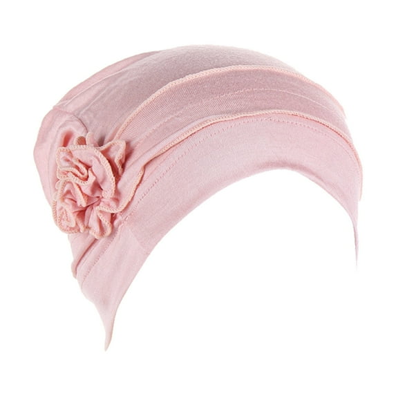 Tweang Chemo Turban Headwear for Women Soft Cancer Head Scarf Hats Elastic Covers Wraps for Women's Hair Pink S