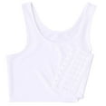 thumbnail image 1 of Tweang Chest Binder Bra Compression Bra Low Back Bra Strapless Bandeau Bra Halter Bra Crop Tank Tops for Women White L, 1 of 5