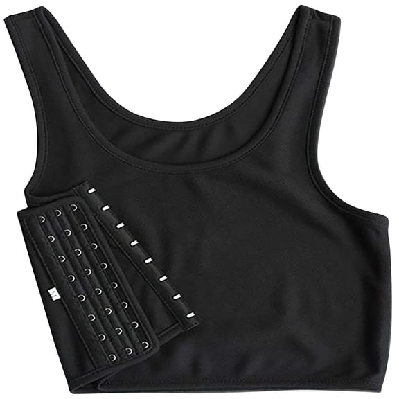 Tweang Chest Binder Bra Compression Bra Push Up Bralette Women's Sports Bras Front Closure Bras for Women Womens Bras Black S