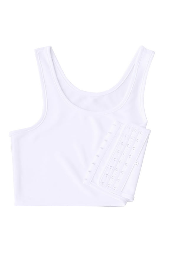 Chest Binder Bra Compression Bra Seamless Bras for Women Sticky Bra Pads Brassiere for Women Spaghetti Strap Tank Top White Xl