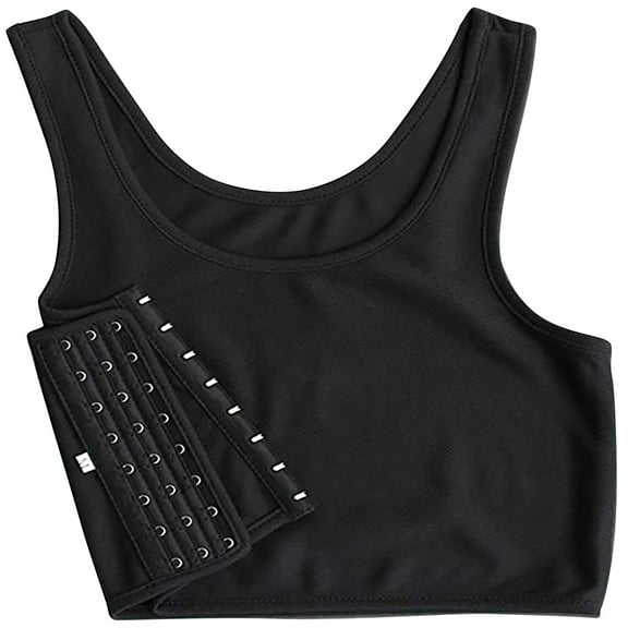 Tweang Chest Binder Bra Compression Bra Tshirt Bras for Women No Wire Bras for Women Bras for Women No Underwire No Show Bras for Women Black L
