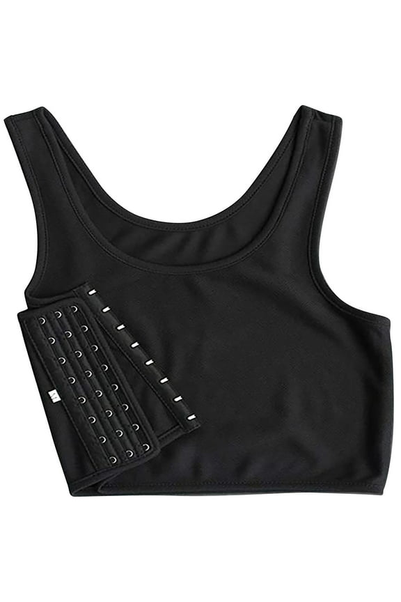 Chest Binder Bra Compression Bra Tshirt Bras for Women No Wire Bras for Women Bras for Women No Underwire No Show Bras for Women Black L