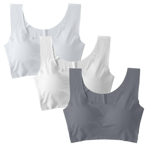 Tweang Chest Binder Yoga Bra Workout Tops for Women Criss Cross Bras for Women Front Closure Bras Strapless Push Up Bras for Women Sports Bras for Women White 1 M