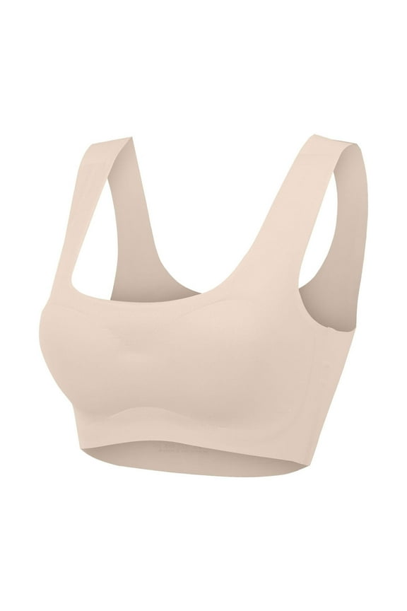 Chest Binder Yoga Bra Workout Tops for Women Sport Bras for Women Backless Bra Tank Top Front Closure Bras for Women Khaki 2xl