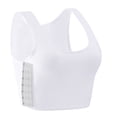 thumbnail image 1 of Tweang Chest Binders binder bras for women Comfortable Soft Tummy Control Bra Compression Bra Push Up Bralette Chest Shaper Binder Tank Top Corset Bra Bindfree Design Binding Bra Z2-White 5XL, 1 of 8