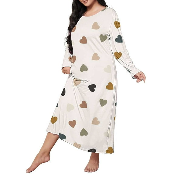 Tweang Cotton Nightgown Spaghetti Strap Dresses for Women Night Gowns for Women Nightshirts for Women Nightgown for Women Plus Size Gown Women's Sleepwear Beige 2XL