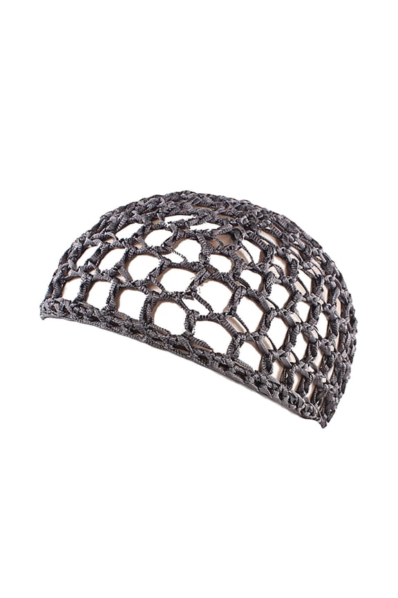 Crochet Beanie Hat Mesh Crochet Hair Net Snoods for Women, Soft Knit Crochet Hairnet Hair Cover Accessory for Sleeping Gray One Size