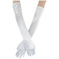 thumbnail image 1 of Tweang Fingerless Arm Warmers Batting Gloves Goth Gloves Bike Gloves Punk Gloves Gloves for Women Satin Gloves Women White One Size, 1 of 2