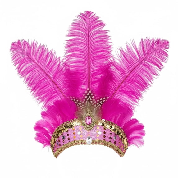 Tweang Flapper Headband Women Fascinators Headpieces for Women Great Accessory Hot Pink One Size