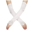 thumbnail image 1 of Tweang Gym Gloves for Women Striped Arm Warmers Gloves for Women Thin Fingerless Gloves Finger Gloves for Women Workout Gloves Women Warm Gloves for Women Beige One Size, 1 of 5