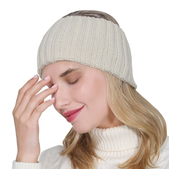 Tweang Hair Bands for Women's Hair Cute Headbands for Women Sweatbands Wide Headband Hair Wrap Womens Headbands Wide Headbands for Women Beige One Size