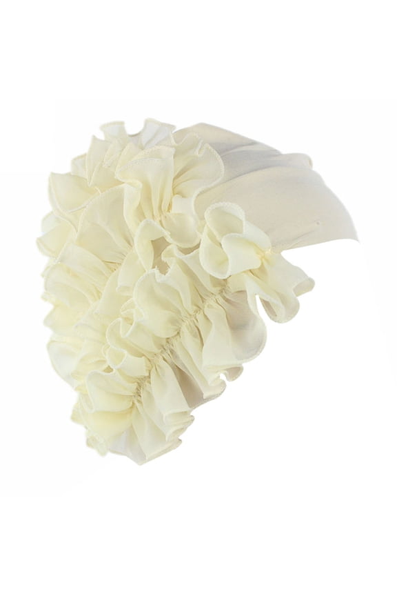 Headwraps for Women Multi Function Headwrap Pleated Headwear Headwraps Hair Covers chemo hats for women hijab scarf for women head covers for women Turban for Women head wraps Beige One Size