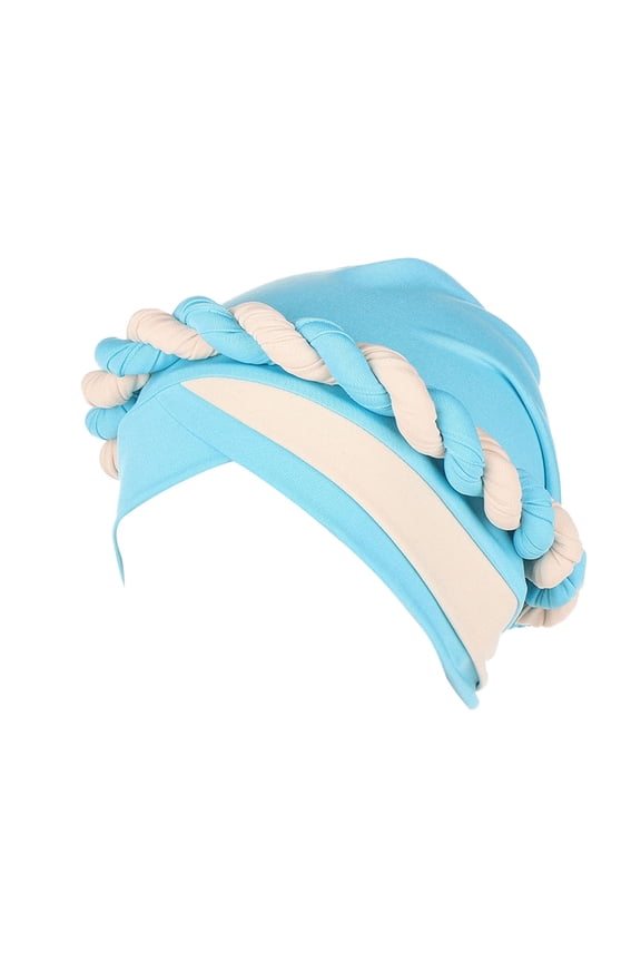 Headwraps for Women hijab scarf for women head coverings for women Headscarf chemo hats for women Multi Function Headwrap Knot Chemo Cap for Cancer Trendy Head Wraps Sky Blue One Size