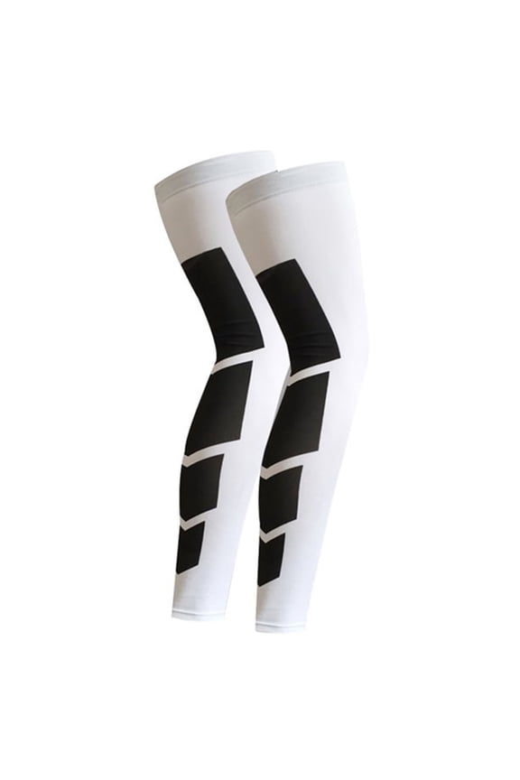 Leg Sleeves Compression Calf Sleeve Leg Compression Socks Pain Relief Guard for Basketball Football Outdoor Sports White 1 One Size