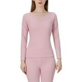 thumbnail image 1 of Tweang Long Johns with Fleece Lined Womens Base Layer Cold Weather Base Layer Set Women Long Johns Thermal Set Ski Thermals for Women Womens Long Johns Pink M-4XL, 1 of 4