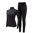 thumbnail image 1 of Tweang Long Johns for Women Thermal Women Thermal Underwear Set Base Layer Set Long Underwear Thermal Underwear for Women Set Cold Weather Clothes for Women Navy L-XL, 1 of 8