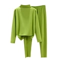 thumbnail image 1 of Tweang Lounge Set for Women Thermal Underwear for Women Set Thermals for Women Ski Base Layer Women Base Layer Set Cold Weather Clothes for Women Green L-3XL, 1 of 6