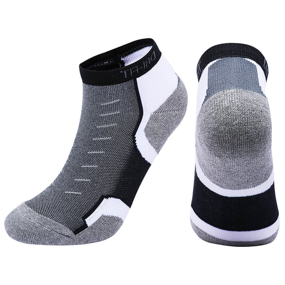 Tweang Low Cut Socks Men's Ankle Socks Athletic Low Cut Moisture Wicking, Running Socks Arch Support Breathable Black L
