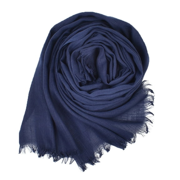 Tweang Pashmina Shawl Silk Scarf Long Shawl for Women Silk Scarf Poncho Shawl Wraps for Women Neck Gaiter Linen Scarf for Women Navy One Size