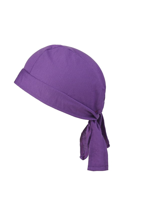 Pirate Hat Do Rag for Men Sweat Wicking Doo Rags Cooling Liner Cycling Bandana Purple One Size