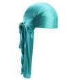 thumbnail image 1 of Tweang Pirate Hat Durag with Extra Long Tail Wide Straps Soft Cap Green One Size, 1 of 4