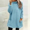 thumbnail image 1 of Tweang Pullover Sweatshirts for Women Warm Sweatshirts for Women Fuzzy Sweater Tunic Sweatshirt Christmas Sweatshirt Pullover Hoodies for Women Knitted Shirts for Women Sky Blue M, 1 of 9