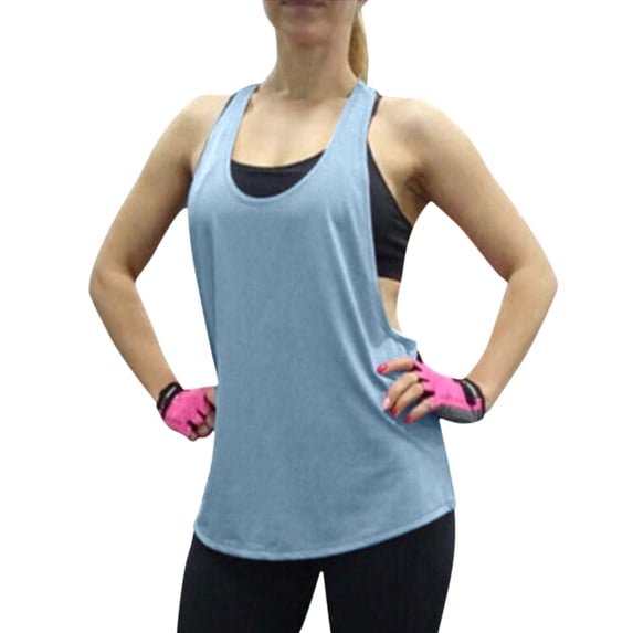 Tweang Racerback Tank Racerback Tank Tops Summer Camisole Top Long Tank Tops Soft Breathable Athletic Shirts sports tanks for women Sleeveless Sports Tennis Shirt Scoop Neck Tops A L