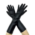 thumbnail image 1 of Tweang Satin Gloves Women Fairy Gloves Fingerless Arm Warmers Fingerless Gloves Goth Gloves Gloves for Women Mittens for Women Black One Size, 1 of 5