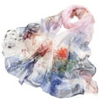thumbnail image 1 of Tweang Sheer Scarf Long Sheer Scarf Beach Towel Shawls and Wraps for Evening Dresses Long Lightweight Shawl Wraps for Women Travel Sunscreen Scarf Long Scarf Chiffon Scarf Blue One Size, 1 of 3