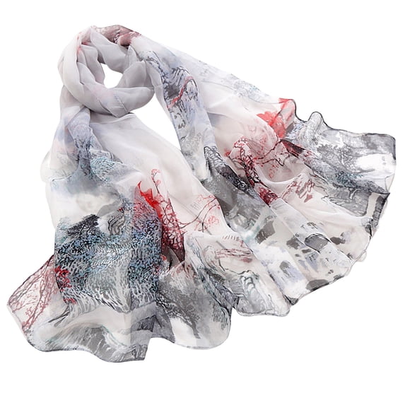 Tweang Sheer Scarf Shawls and Wraps for Evening Dresses Sunscreen Shawl scarf for women Wedding Shawls Shawl Wraps for Women Wraps for Evening Dresses Shiny Silk Feeling Scarf Gray One Size