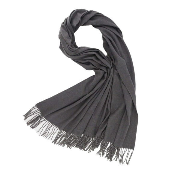 Tweang Silk Scarf Ladies Scarves Summer Shawls Scarf for Men Womens Silk Scarf Fringe Shawl Cotton Scarf for Women Dark Gray One Size