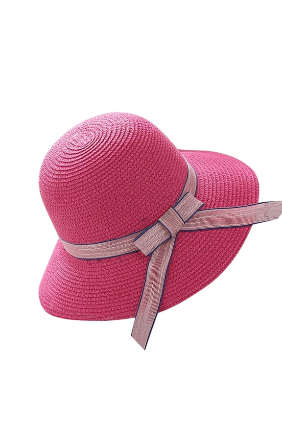 Sun Hats for Women Sun Visors for Women womens sun hat Wide Brim Sun Hat Floppy Hats for Women Beach Hats for Women fascinators hats for women womens straw hat summer hat Hot Pink M