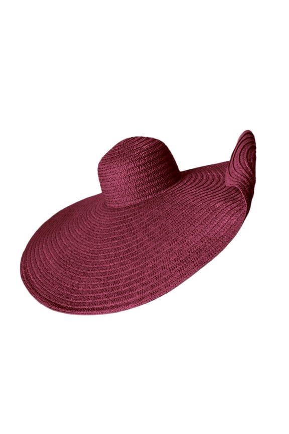 Sun Hats for Women foldable sun hats for women women's sun hats straw cowboy hats for women Beach Hats for Women Travel Hat Straw Bucket Hat beach hat summer hat fedora hat Wine One Size