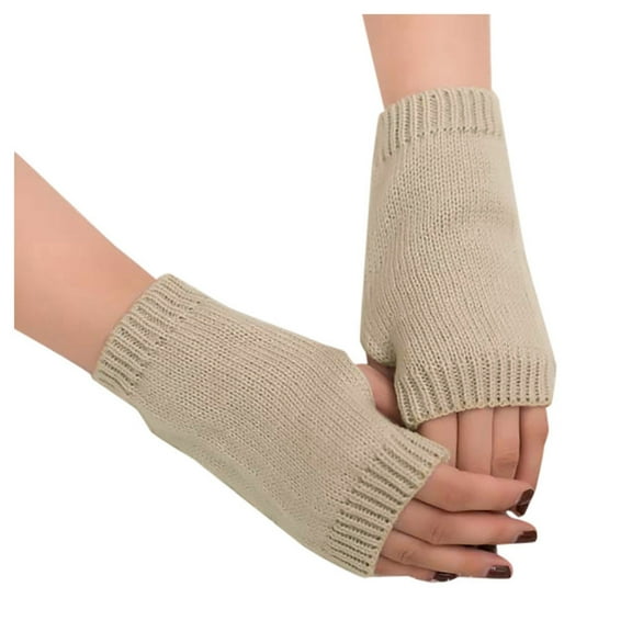 Tweang Tea Party Gloves Satin Gloves Women Elbow Gloves Satin Gloves Arm Warmers Open Finger Gloves Men Warm Gloves for Women Beige One Size