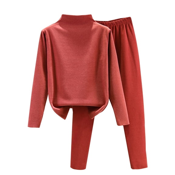 Tweang Thermal Sets for Women Lounge Set for Women Thermal Underwear Womens Thermal Set Long Johns for Women Womens Thermal Pajamas Thermals for Women Red L-3XL