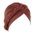 thumbnail image 1 of Tweang Turban Hat hair scarf Unisex Turban Hat head scarf for braids beanies women fabric headbands headwraps for women chemo headwear for women headband bandana scarf for women Coffee One Size, 1 of 4