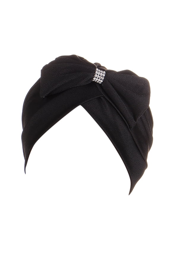 Turban Hat head wrap scarf Unisex Turban Hat chemo headwear for women Flat Hat fabric headbands head wraps headwraps for women turbans for women hair scarf scarf for women Black One Size