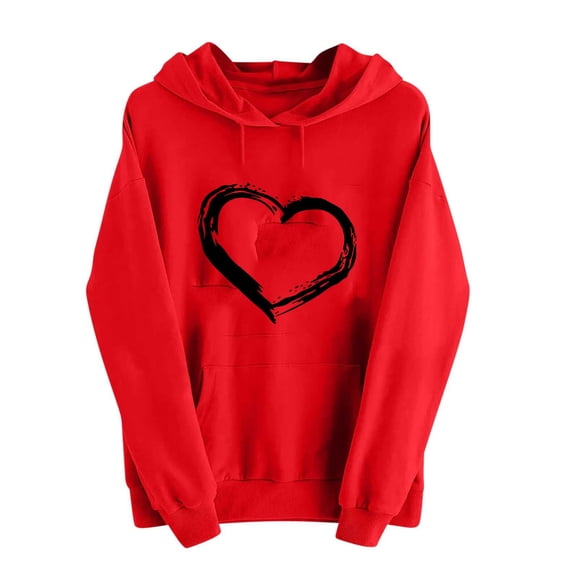 Tweang Valentine's Day Tops Women Valentine Day Shirt for Women Plus Size Tops Long Sleeve Casual Tops for Women Woman Sweatshirt 3/4 Sleeve Tops for Women Pink 5xl