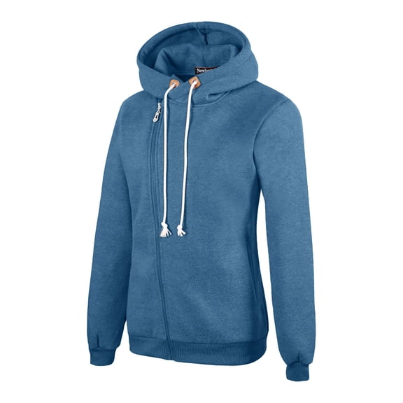 Tweang Womens Zip Up Hoodies half zip women womens hoodies Sweatshirt Cardigan Side Zipper Hooded Sweatshirt Jacket Women's oversized crew neck sweatshirt graphic hoodies Blue 3XL