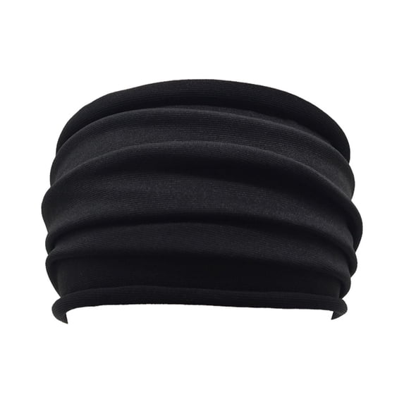 Tweang headbands solid Color Head Accessories extra wide headbands for women headband for large head Daily Use wide headbands for women Stretch Sport Headband for Women Black One Size