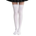 thumbnail image 1 of Tweang long socks Basic Socks Soft Athletic Walking Socks Comfort Casual Socks socks for women High Stretch running socks Wide, Loose Fit Moisture Wicking Socks LightWeight Thin White A, 1 of 3