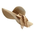 thumbnail image 1 of Tweang sun hat Travel Hat Beach Summer Hat Summer Straw Hats Sun Protection Straw Hat Beach Straw Hats Tea Party Hat summer hats for women Foldable Roll up Floppy Sun Hat Khaki One Size, 1 of 2