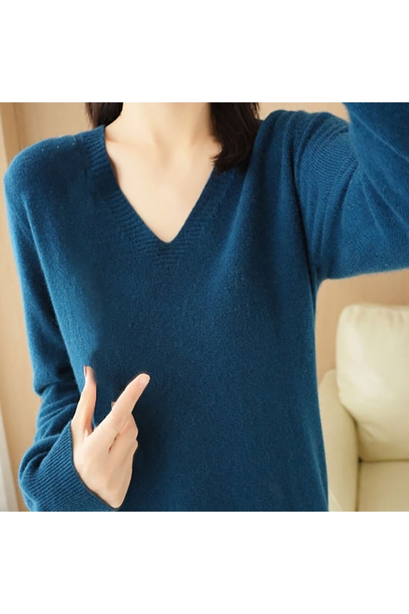 women's pullover sweaters Knitted Pullover Sweater Lightweight Knit Sweater Loose Pullover Pullover Sweaters Lightweight Sweater Knit Tops womens sweaters A4-Dark Blue S-3XL