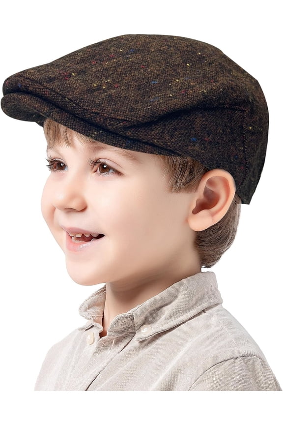 Tweed Flat Cap Boys Newsboy Cap  Pageboy Caps