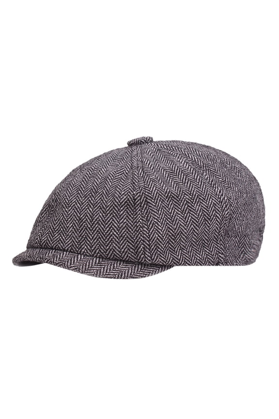 Tweed Flat Cap,Newsboy Baker Boy Cap,Retro Casual Hat,Classic Herringbone Tweed Flat Cap Retro Newsboy Style Beret Lightweight Casual Headwear Adjustable Comfortable for Leisure Outdoor,Navy