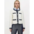thumbnail image 1 of Tweed Jacket with Gold Button Details (S, White), 1 of 5