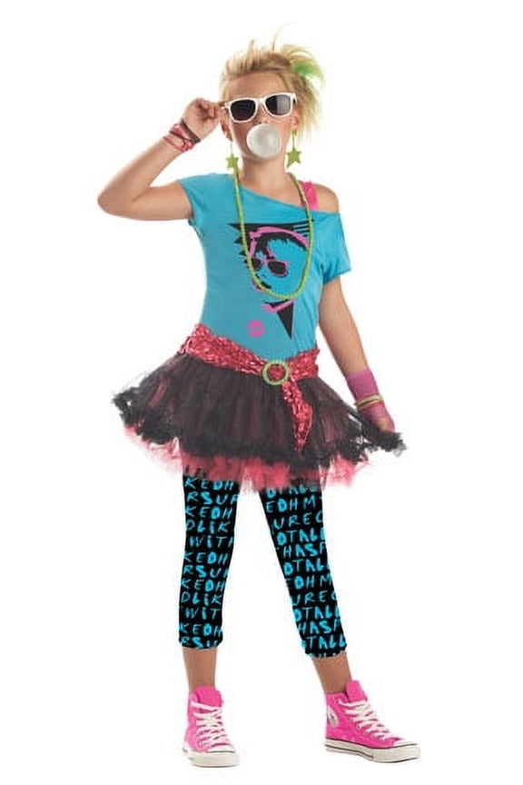 Tween 80's Valley Girl Trendy Halloween Costume