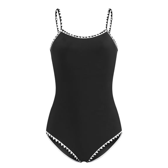 Tween Bathing Suit Black Girls Swimsuit 1 Piece Sleeveless Rash Guard Beach Holiday Girls Swimsuits Size 11-12 Years