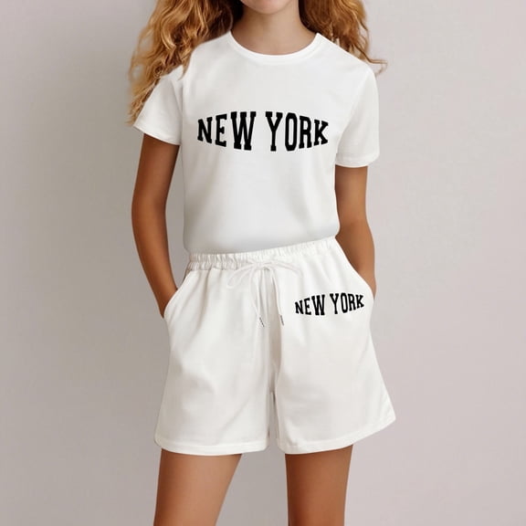 Tween Boy Pajamas Set Graphic Crewneck Soft Short Sleeve Comfort T Shirt Top and Shorts Set Summer Kid Sleepwear Tween Pajamas Girls 11-12 Years